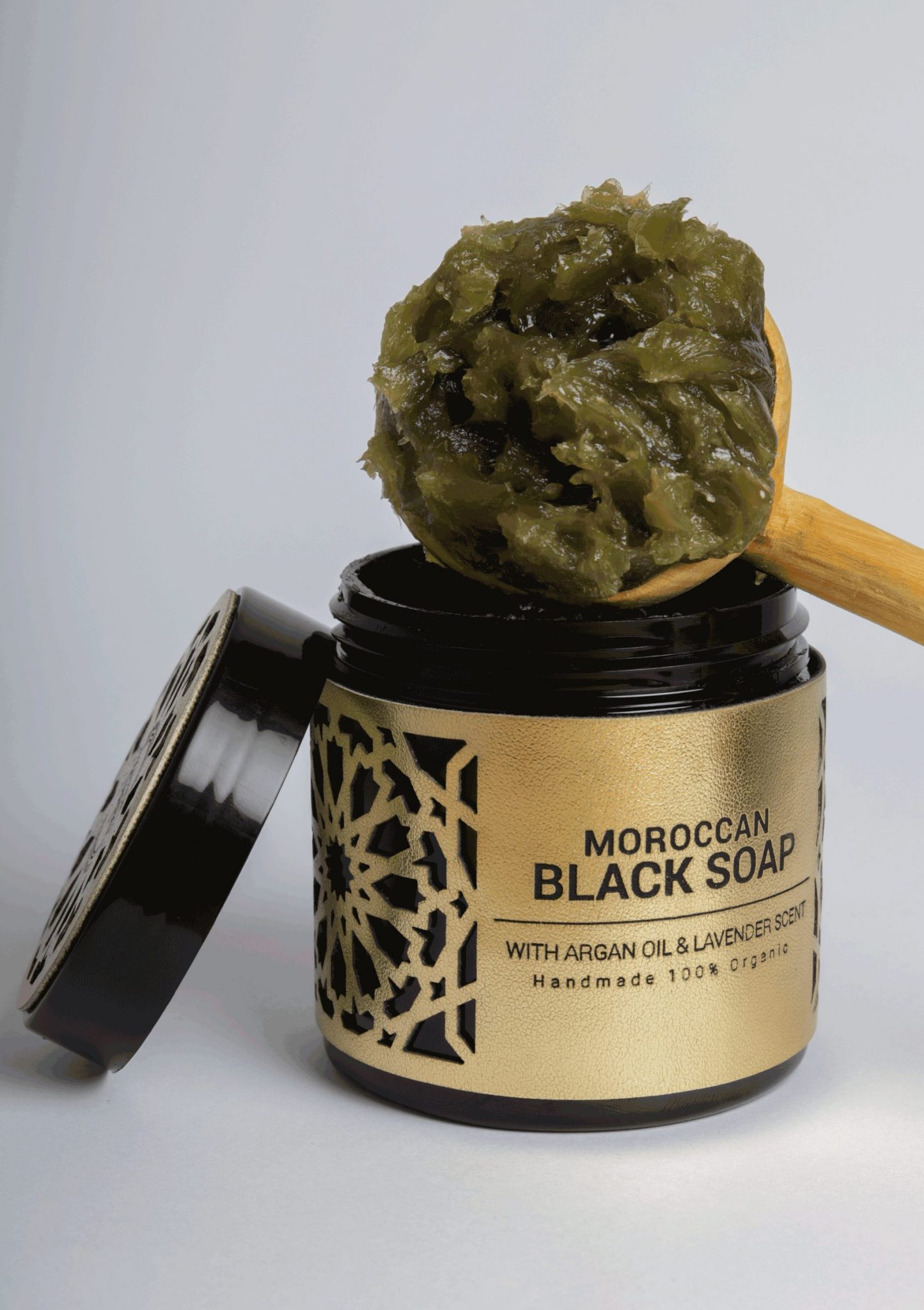 Savon Noir Bio En Vrac 80g - Aux Huiles D'Argan, Figue De Barbarie, Rose, Lavande, Aloe Vera - Fabriqué Au Maroc